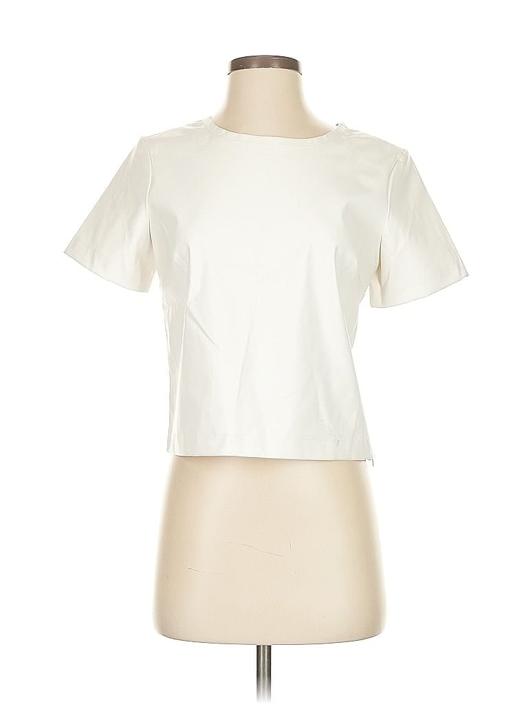 Porridge Short Sleeve Top Ivory Square Neckline Tops In White