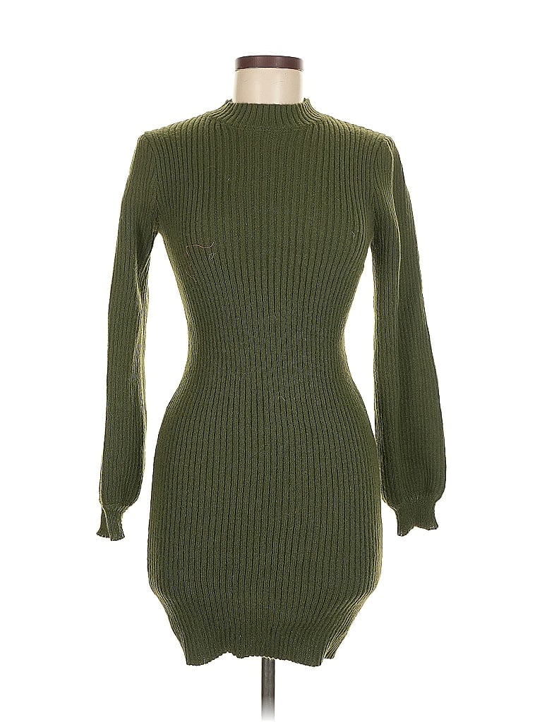 Pre-owned Unbranded Turtleneck Sweater In Green