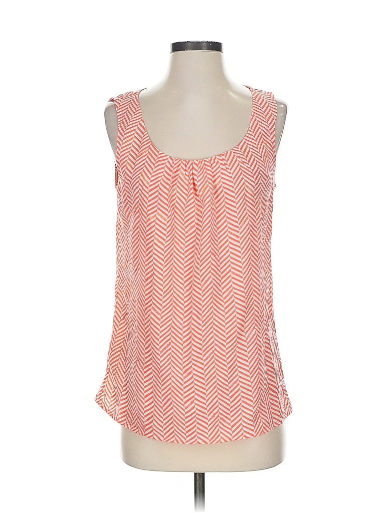 Pre-owned Ann Taylor Loft Sleeveless Blouse In Orange
