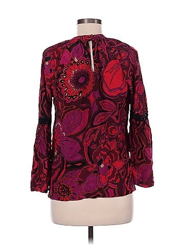 Trina Turk Long Sleeve Silk Top (view 2)