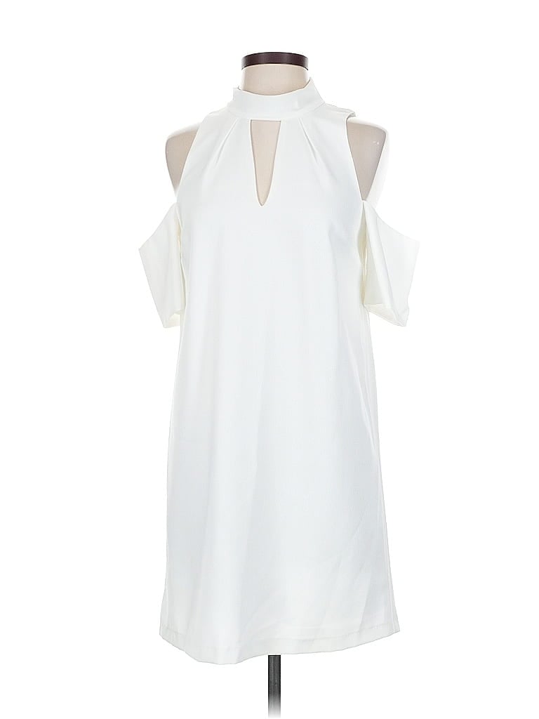Pre-owned C. Luce Cocktail Dress In White