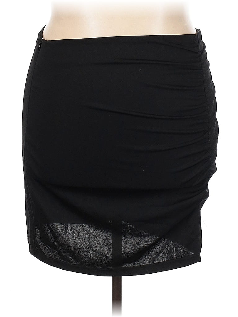 Pre-owned Shein Curve Casual Skirt In Black