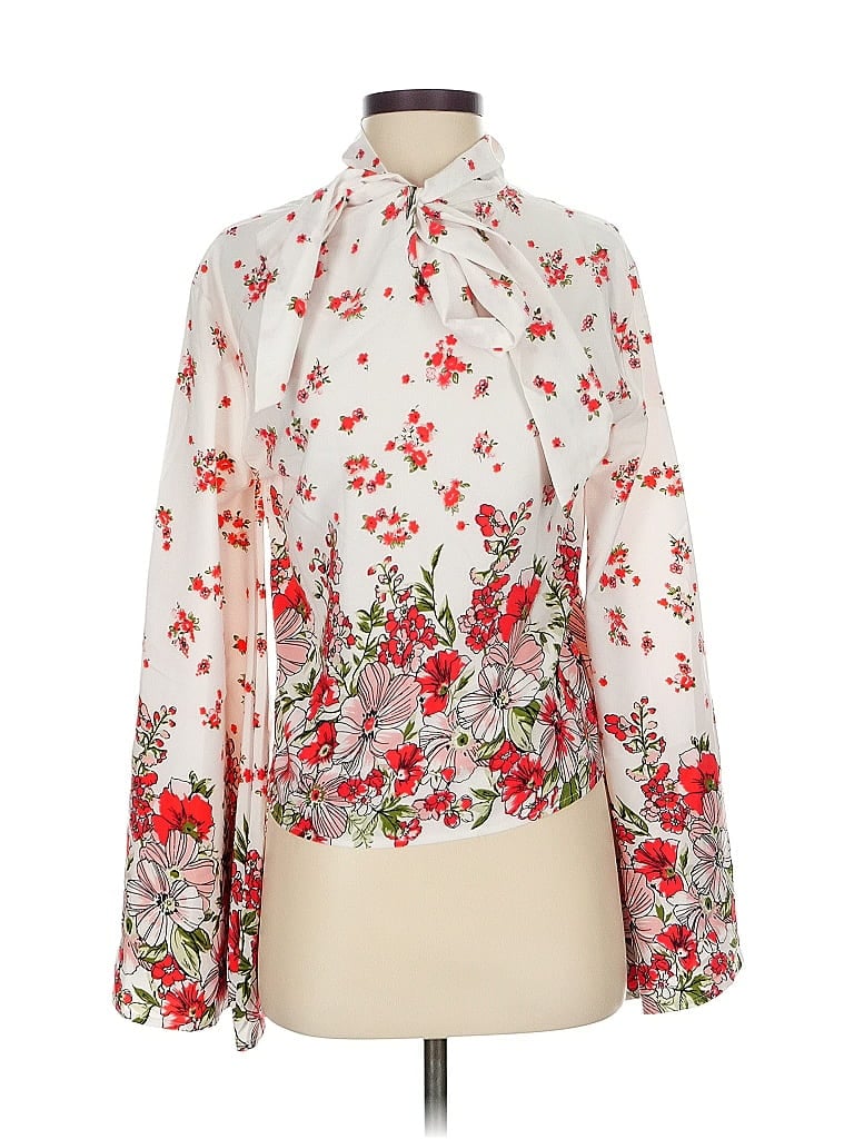 Pre-owned Shein Long Sleeve Blouse In White