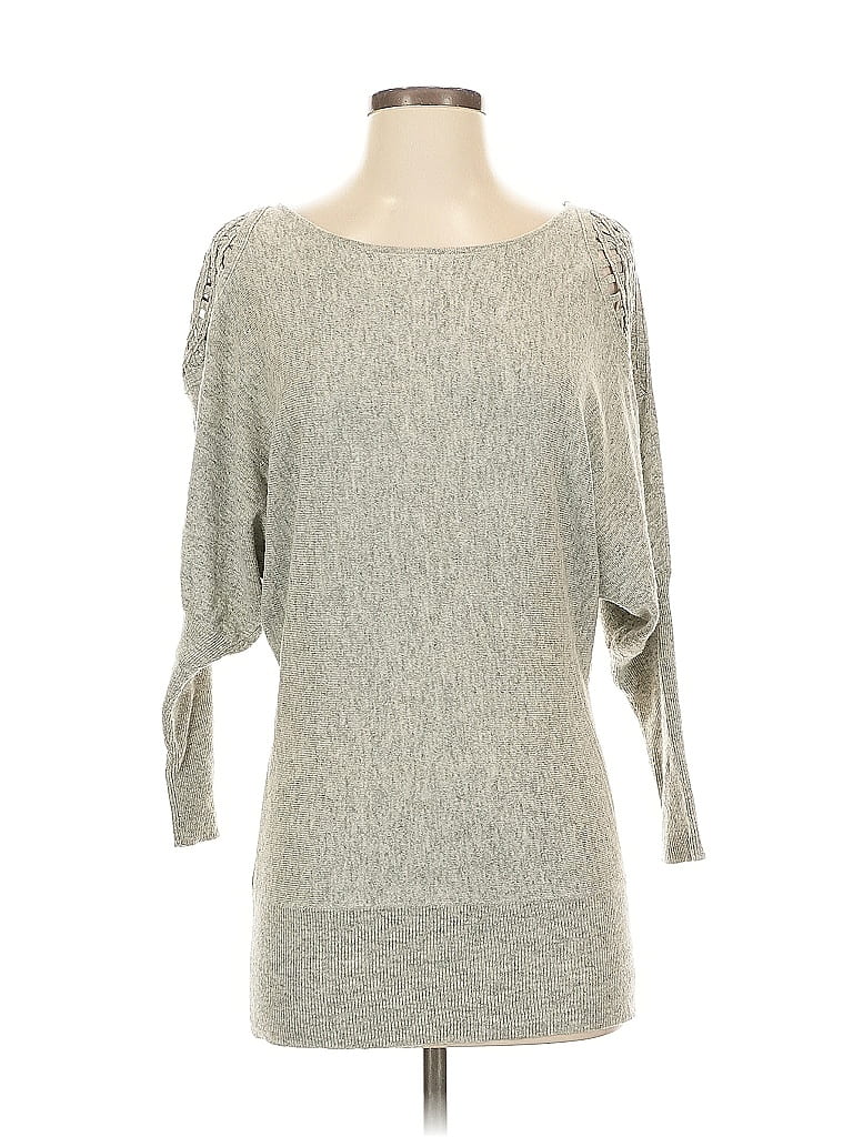Pre-owned Caché Pullover Sweater In Gray