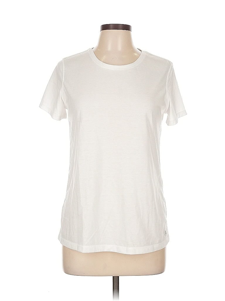Pre-owned Danskin Now Short Sleeve T-shirt In White
