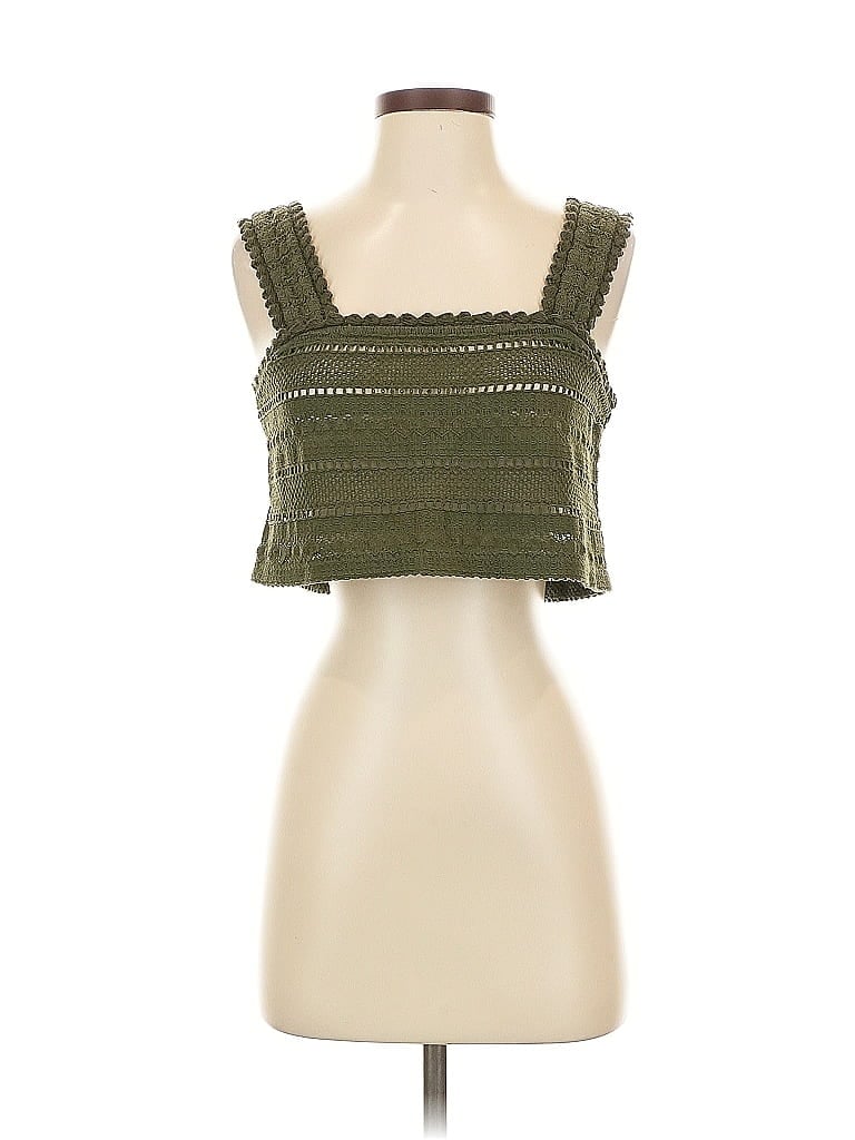 Pre-owned Aerie Sleeveless Top Green Square Neckline Tops