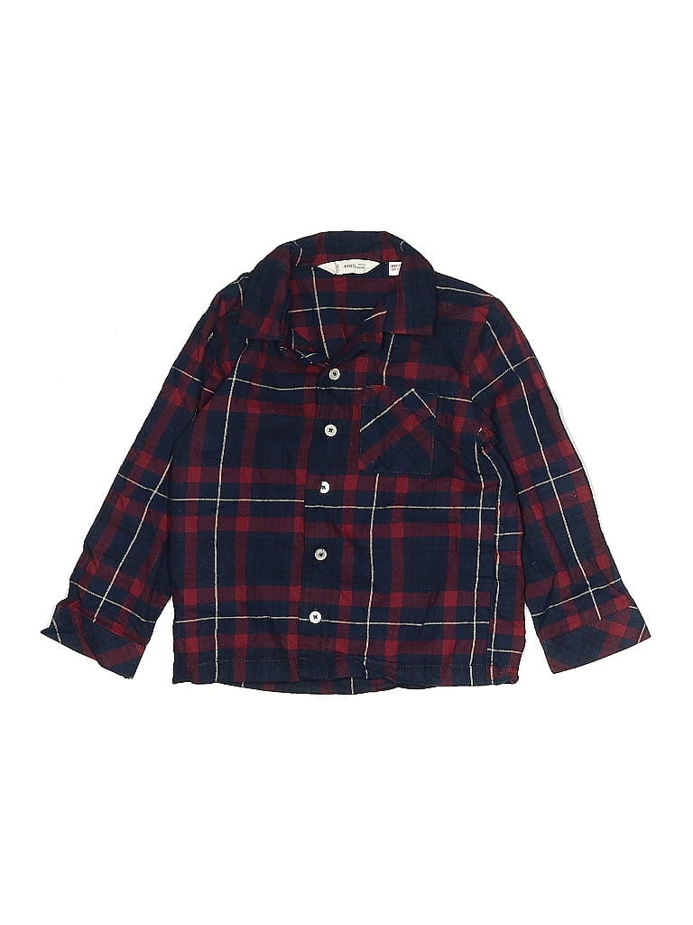 MNG Pre-owned Kids' Long Sleeve Button Down Shirt In Red