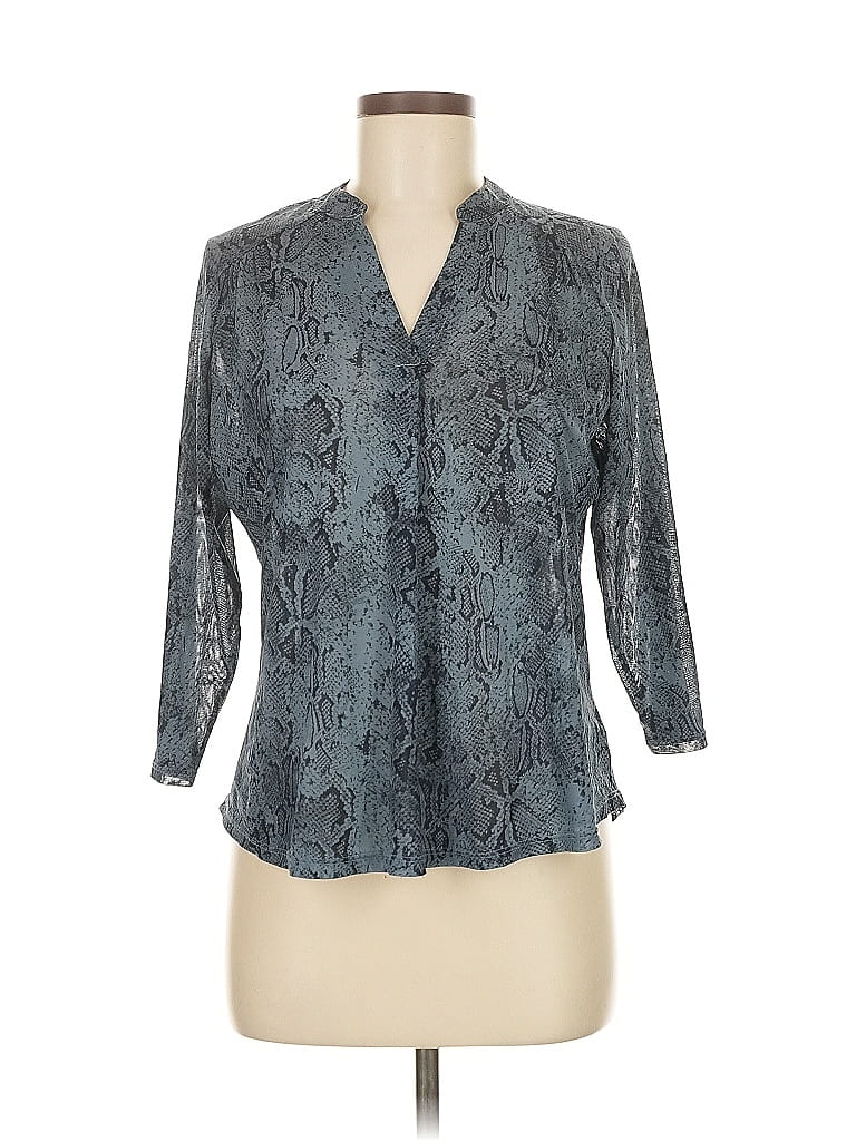 Pre-owned The Limited 3/4 Sleeve Blouse In Gray
