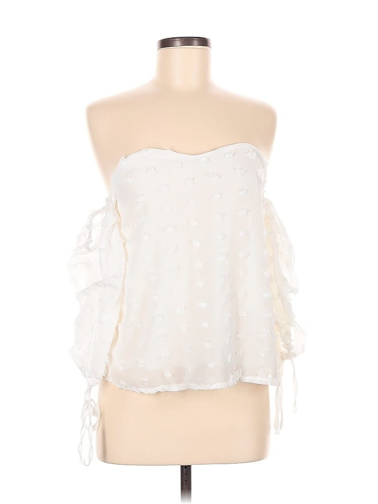 UNBRANDED Pre-owned Sleeveless Blouse In White