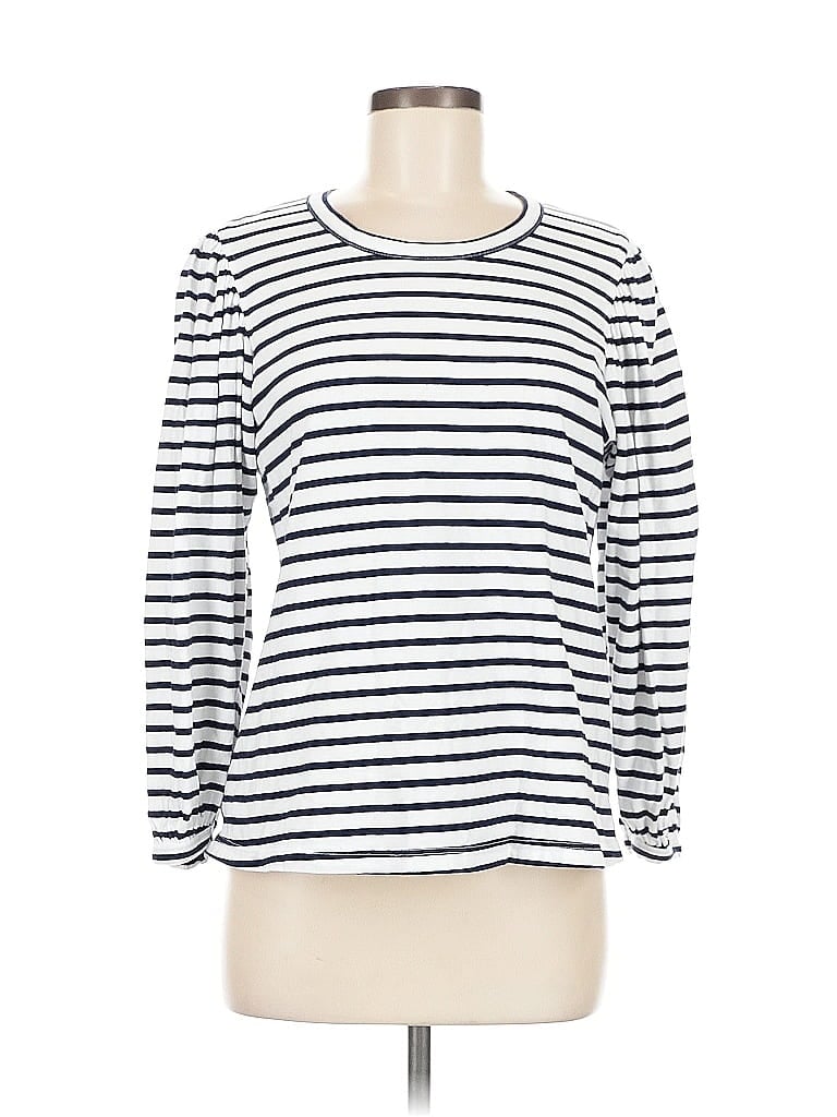 Pre-owned A.l.c Long Sleeve Top White Boatneck Tops