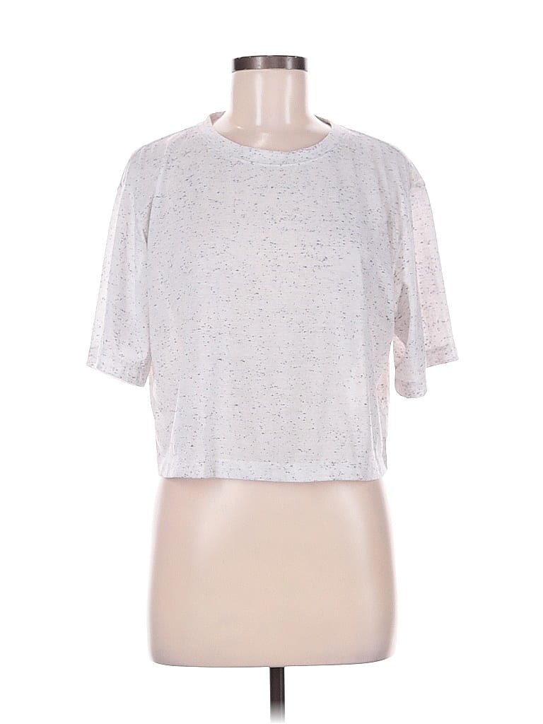 Pre-owned Zella Short Sleeve T-shirt In Silver