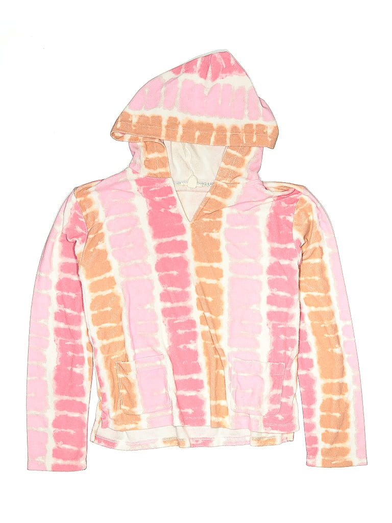 Pre-owned Crewcuts Kids' Pullover Hoodie In Pink