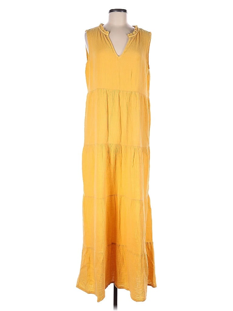 Pre-owned Evereve Casual Dress In Yellow