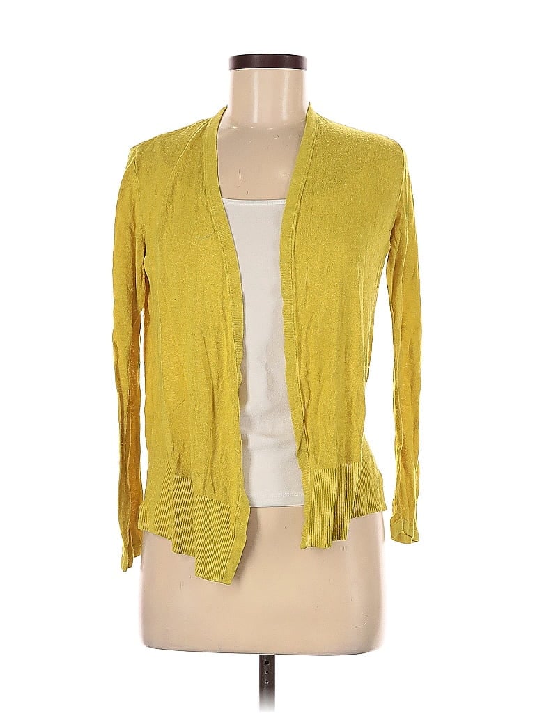 Pre-owned Ann Taylor Factory Cardigan Sweater In Yellow