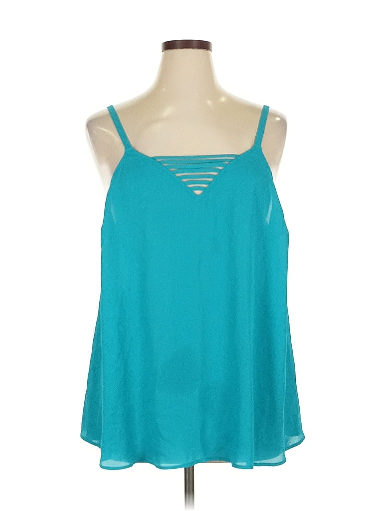 Pre-owned Torrid Sleeveless Blouse In Blue