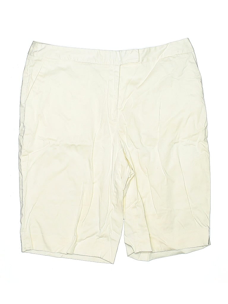 Pre-owned Jones New York Signature Cargo Shorts In White