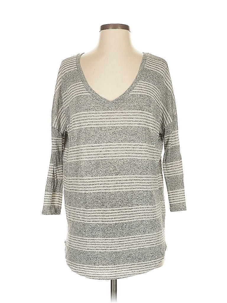 MARKET & SPRUCE Pre-owned 3/4 Sleeve T-shirt In Gray