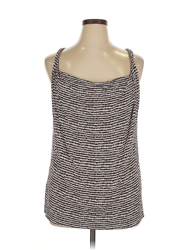 Pre-owned Ann Taylor Loft Sleeveless Top Brown Halter Neckline Tops