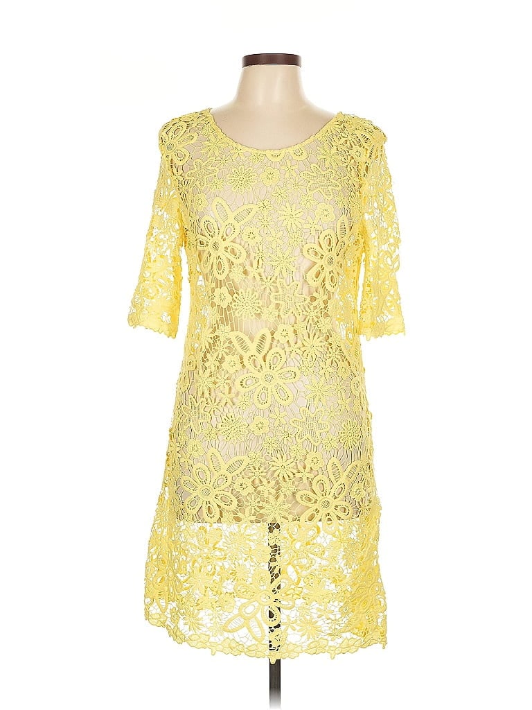 GUESS Pre-owned Cocktail Dress In Yellow