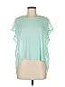 Ambiance Apparel 100% Rayon Green Short Sleeve Top Size M - photo 1
