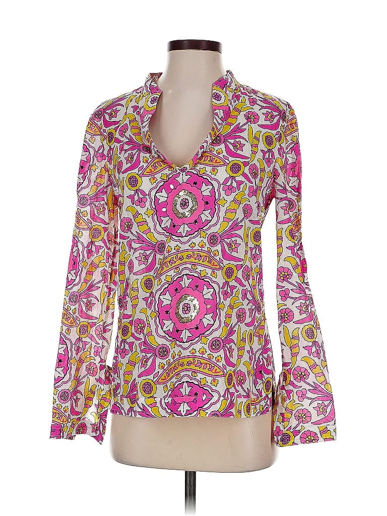 Pre-owned Tory Burch Long Sleeve Blouse In Pink