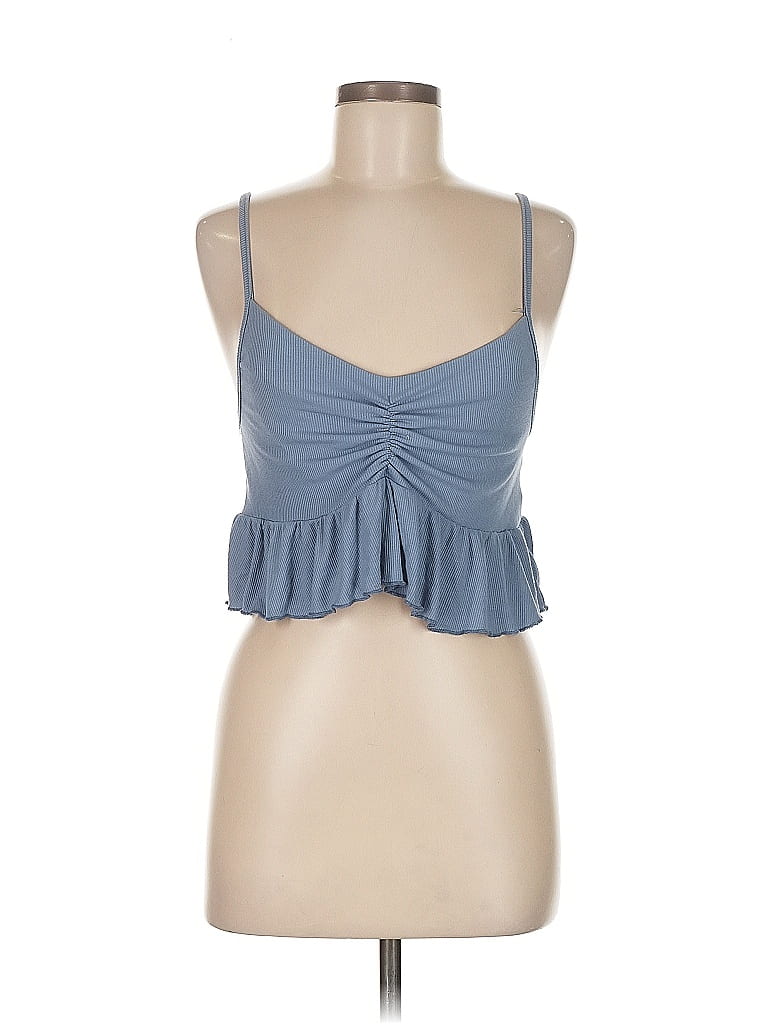 Pre-owned Romwe Sleeveless Top Blue Sweetheart Neckline Tops