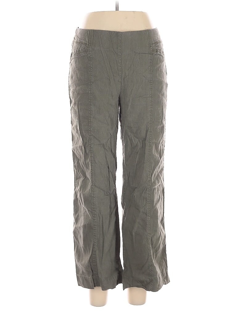 Pre-owned Inc International Concepts Linen Pants In Gray