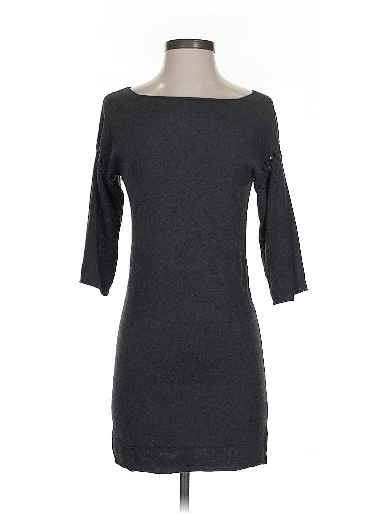 Pre-owned Max Studio 3/4 Sleeve T-shirt In Gray