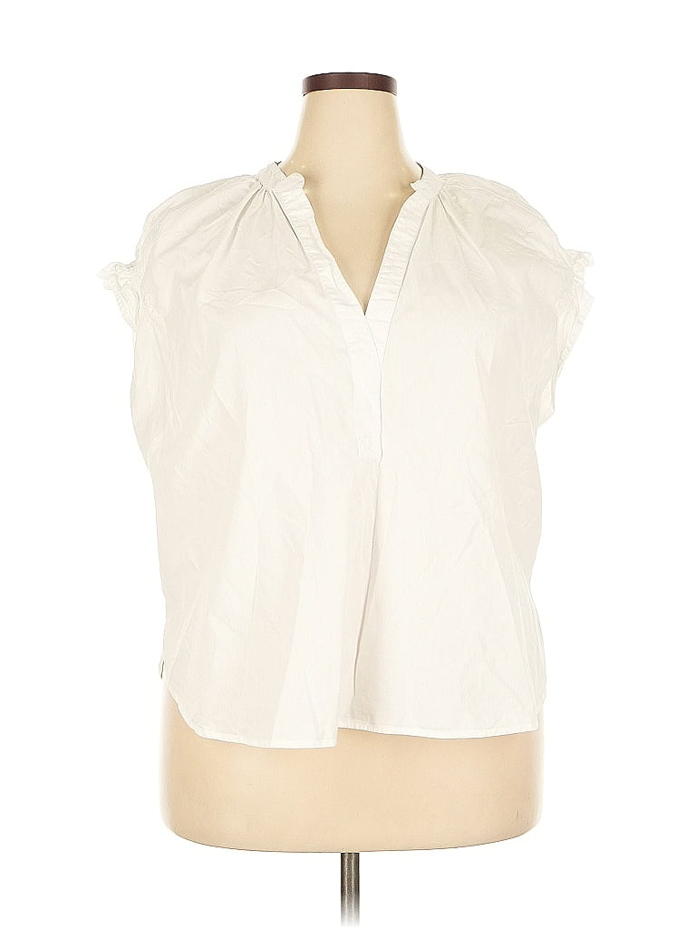 Pre-owned Pilcro Sleeveless Blouse In White