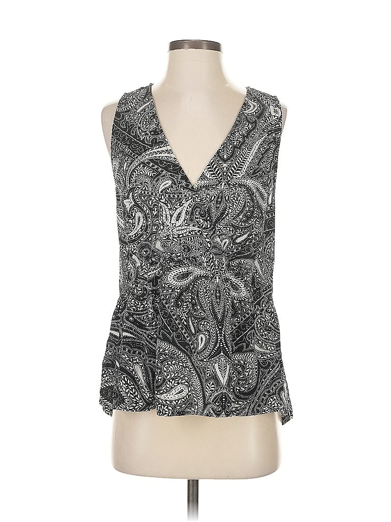 Pre-owned Ann Taylor Loft Sleeveless Blouse In Silver