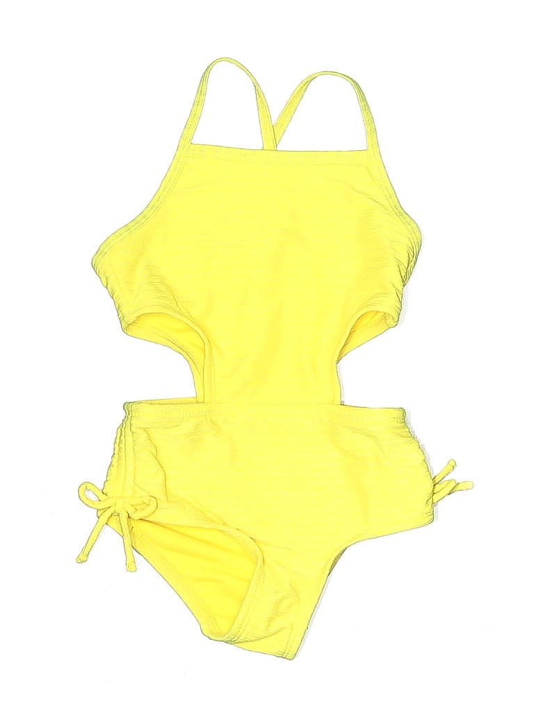 Pre-owned Cat & Jack Kids' One Piece Swimsuit In Yellow