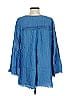Billy T 100% Lyocell Blue 3/4 Sleeve Blouse Size S - photo 2