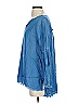 Billy T 100% Lyocell Blue 3/4 Sleeve Blouse Size S - photo 5