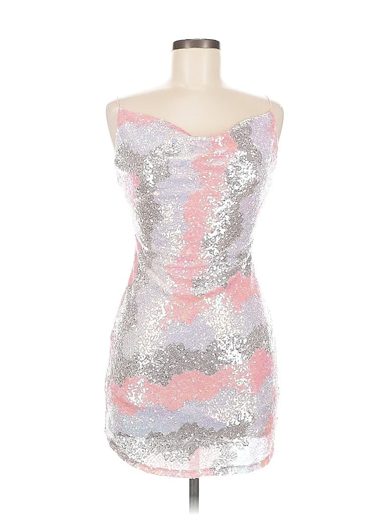 Pre-owned Fashion Nova Cocktail Dress In Silver