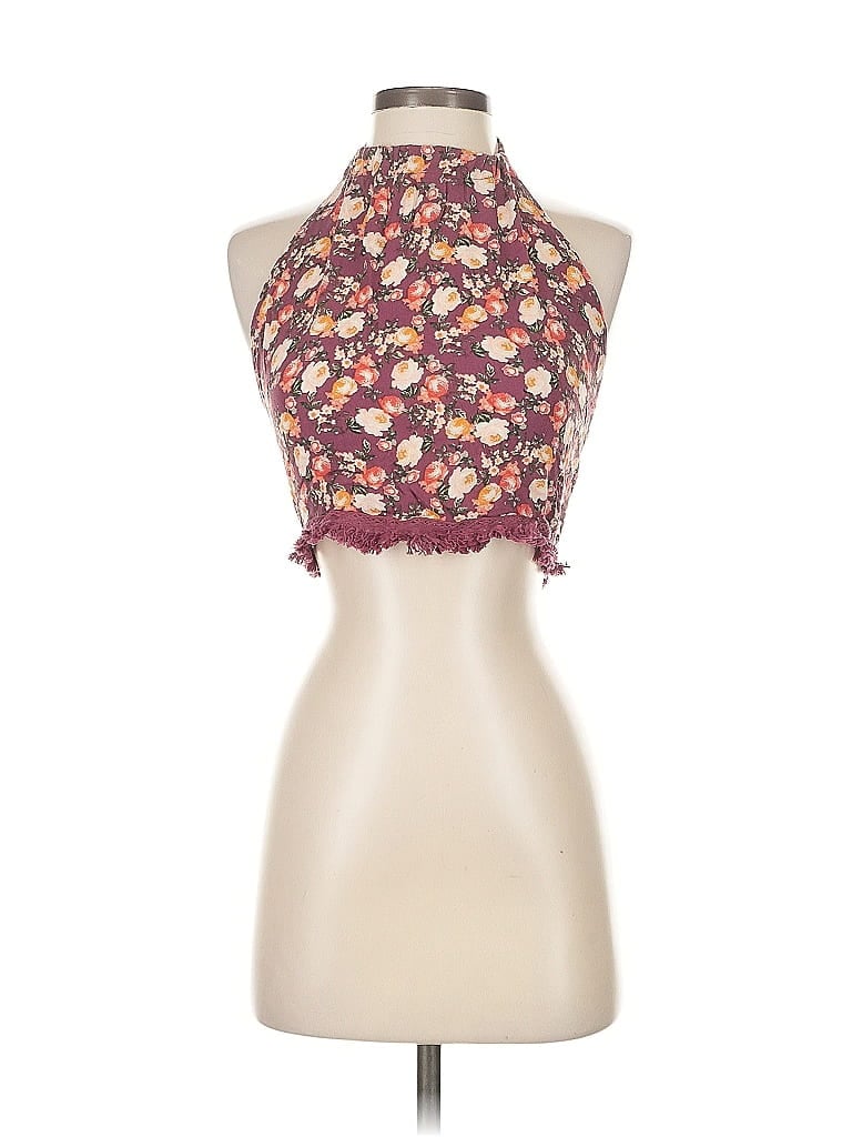 Pre-owned American Eagle Outfitters Sleeveless Blouse In Burgundy