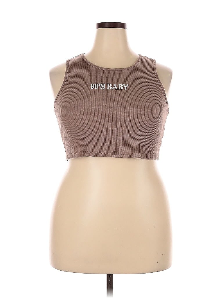 Pre-owned Shein Curve Sports Bra In Brown