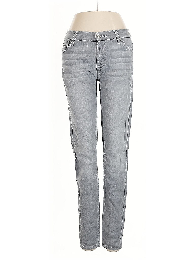 Pre-owned 7 For All Mankind Jeans In Gray