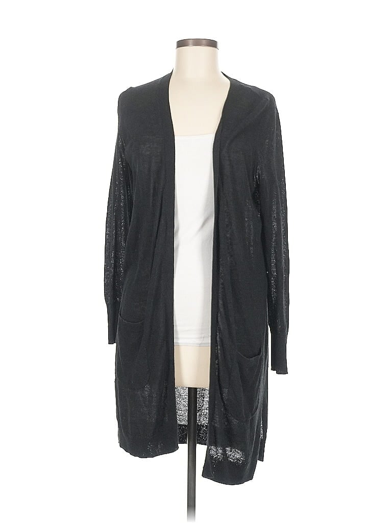 Pre-owned Halogen Cardigan Sweater In Black