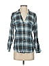 Joie 100% Cotton Plaid Blue Long Sleeve Blouse Size XS - photo 1