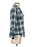 Joie 100% Cotton Plaid Blue Long Sleeve Blouse Size XS - photo 4