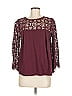 Eri + Ali Burgundy 3/4 Sleeve Blouse Size M - photo 1