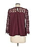 Eri + Ali Burgundy 3/4 Sleeve Blouse Size M - photo 2