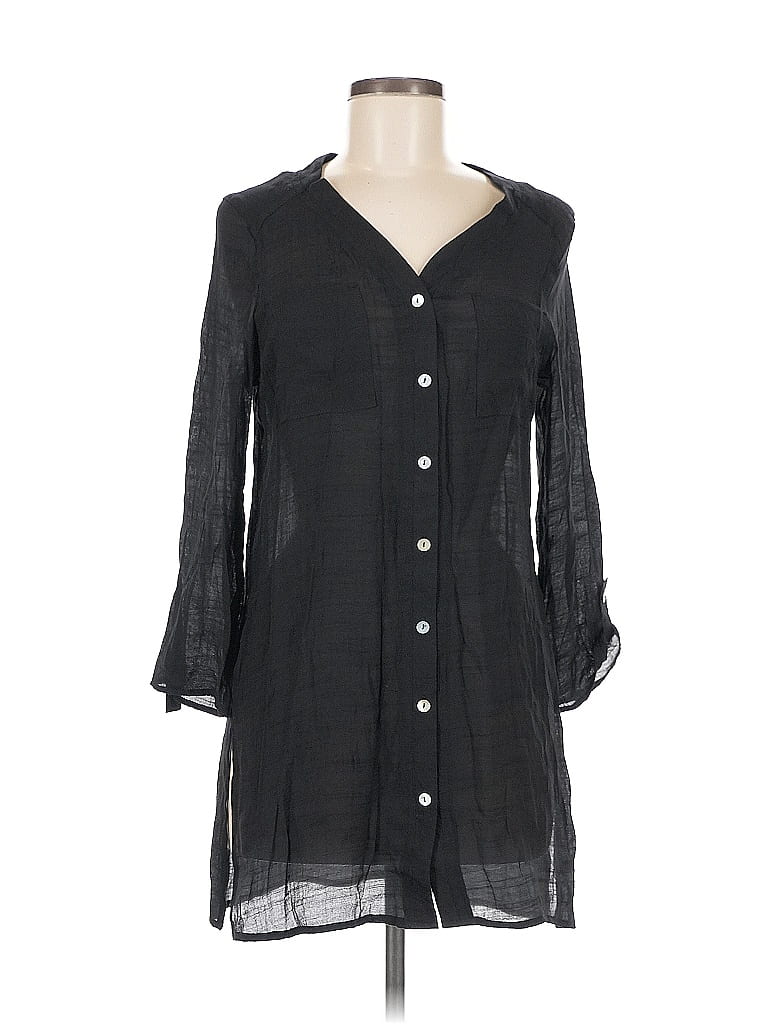 Pre-owned Assorted Brands 3/4 Sleeve Blouse In Black