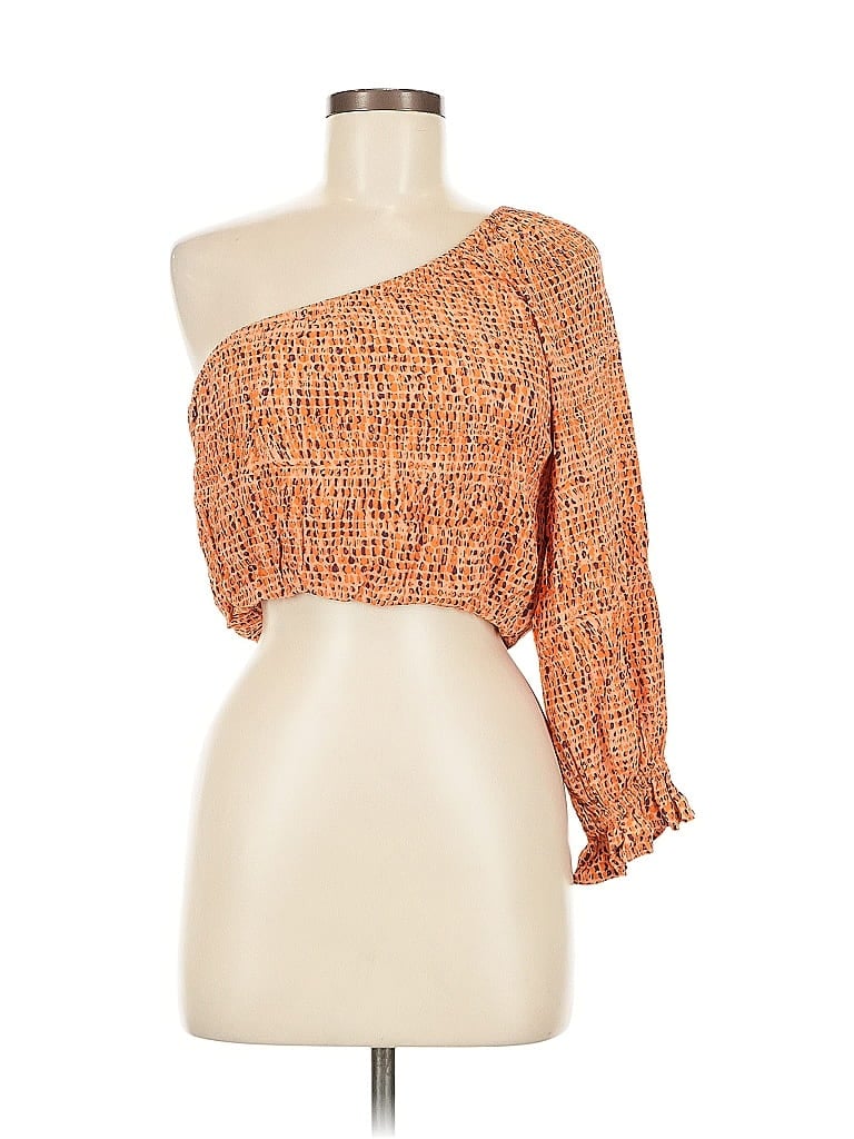 L*space 3/4 Sleeve Blouse In Orange
