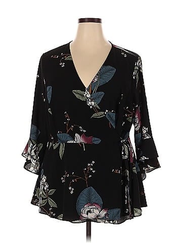 City Chic 3/4 Sleeve Blouse (view 1)
