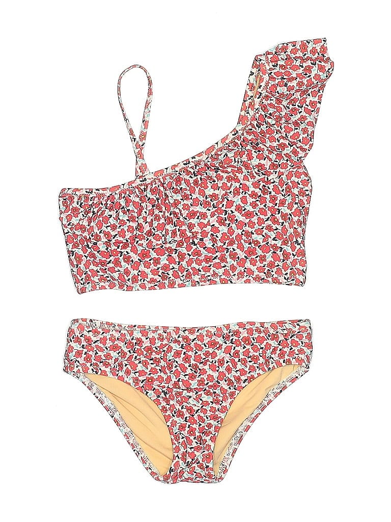Pre-owned Crewcuts Outlet Kids' Two Piece Swimsuit In Red