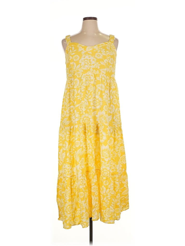 Pre-owned Terra & Sky Casual Dress In Yellow