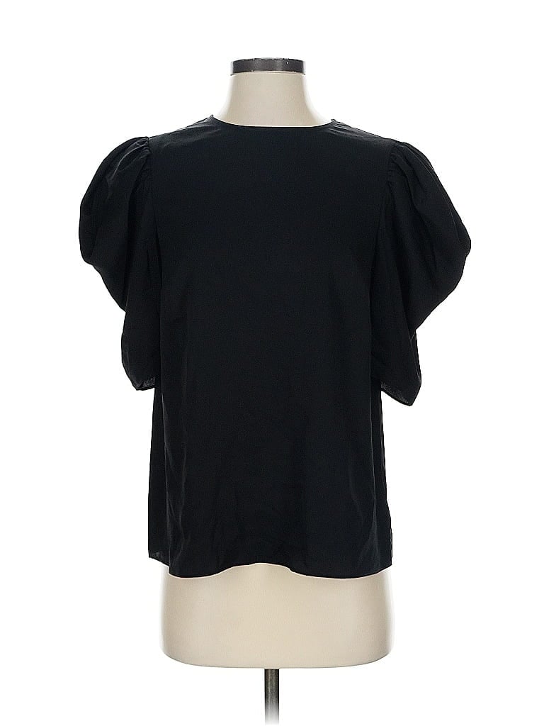Pre-owned Express Short Sleeve Top Black Crew Neck Tops