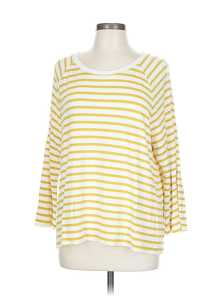 CABI Pre-owned 3/4 Sleeve T-shirt In Yellow