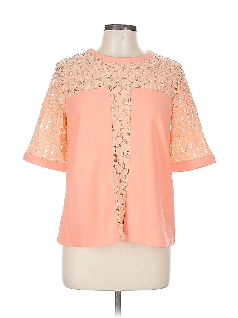 Pre-owned Gianni Bini Short Sleeve Blouse In Orange